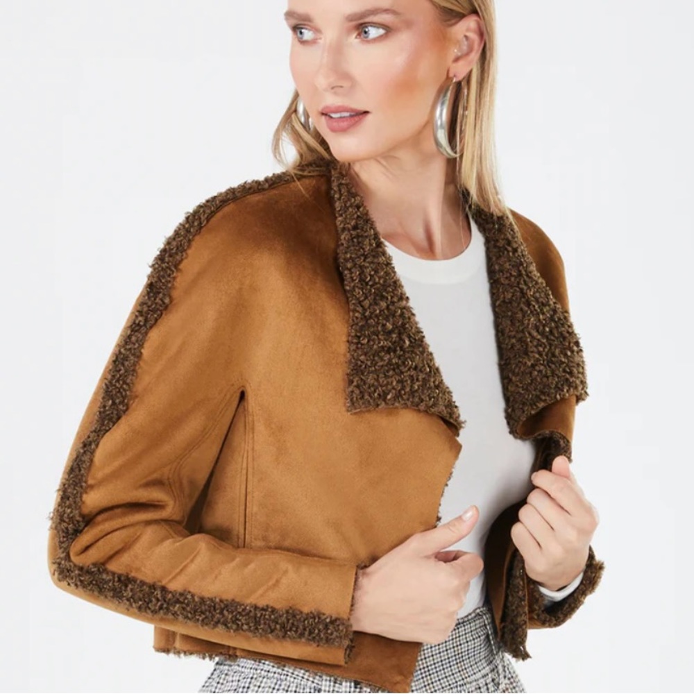 Bcbgmaxazria Women's Faux Shearling Lapel
Jacket